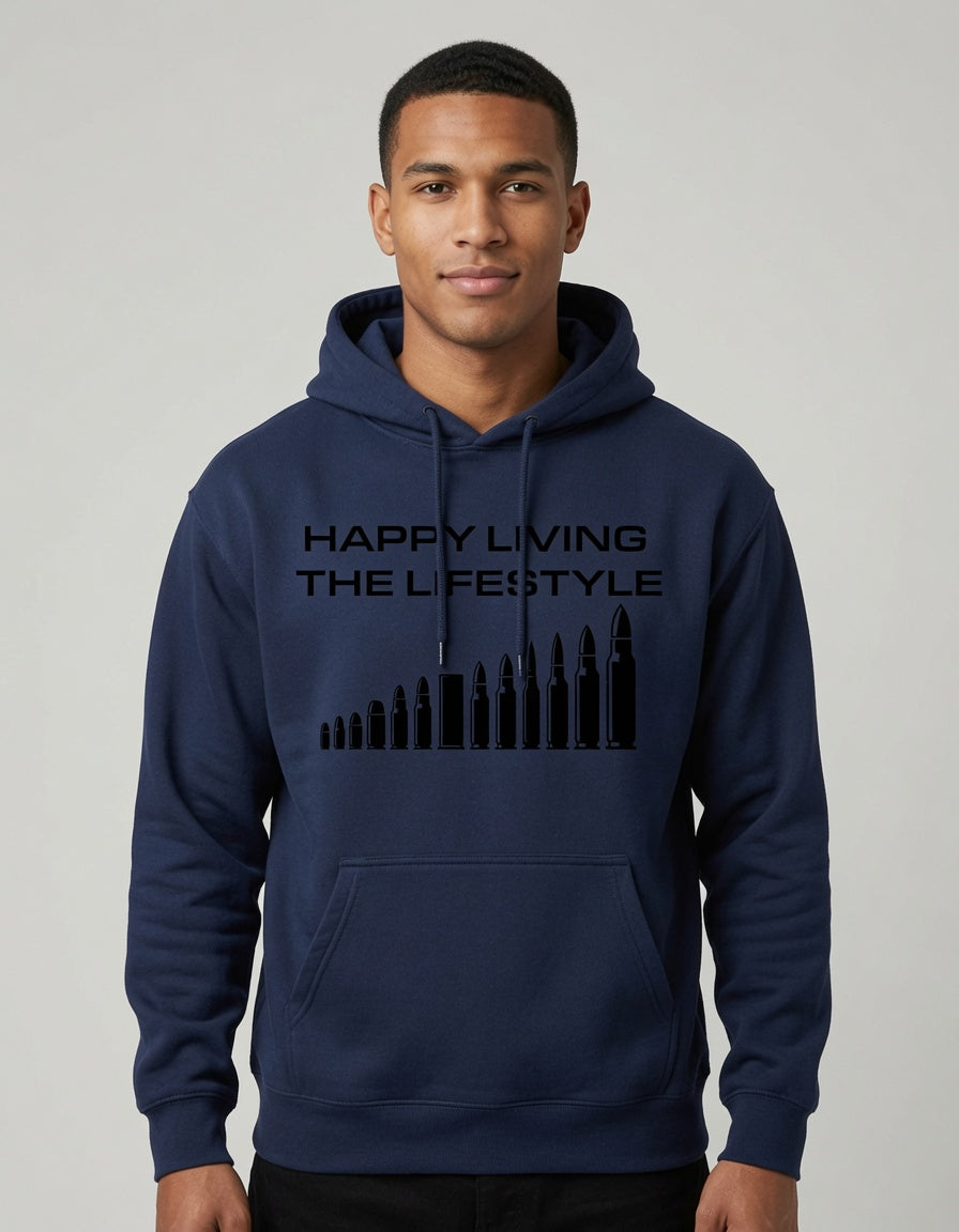 The Lifestyle Hoodie Men's Black Text NZ Flag