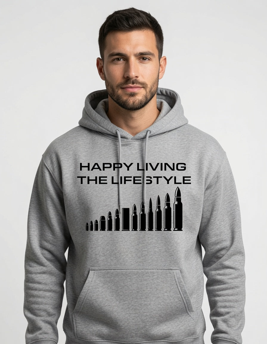 The Lifestyle Hoodie Men's Black Text NZ Flag