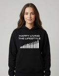 The Lifestyle Hoodie Women's Black Text NZ Flag