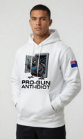 "Angry Kiwi" Hoodie Men's NZ Flag Black Text
