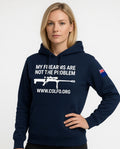 "My Firearms" .50Cal Hoodie Women's NZ Flag White Text