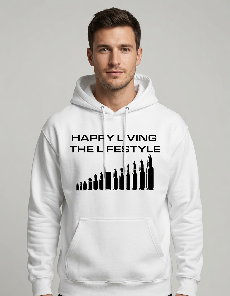 The Lifestyle Hoodie Men's Black Text NZ Flag