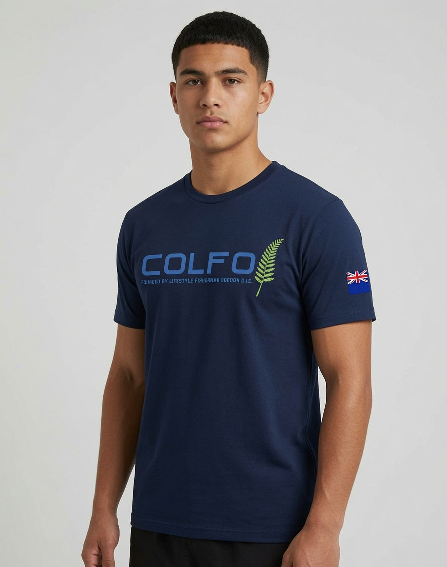 COLFO Branded T-Shirt Men's White Text